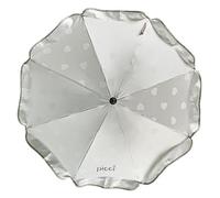 OMBRELLINO UNIVERSALE CON RICAMO CUORI PANNA