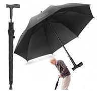 Ombrello 2 in 1 per bastoni da passeggio - Ombrello antivento con stecche da passeggio leggero, antivento, telaio resistente, ideale come regalo per il papà per arrampicata, escursionismo, appendere