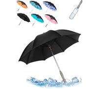 Ombrello 3 in 1 con ventola e nebulizzatore, ombrello portatile con ventola, ombrello con ventola di ricarica USB,ombrello bloccante con nebulizzatore e ventola, for pesca, golf, patio, sabbia, viaggi