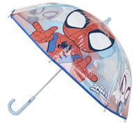 Ombrello a bolle d'aria Spidey - Apertura manuale - Trasparente con stampa dell'Uomo Ragno - Realizzato in 100% POE con telaio in fibra di vetro - Prodotto originale progettato in Spagna