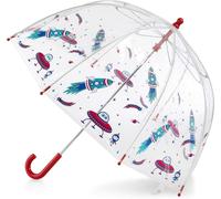 Totes - Ombrello trasparente per bambini con manico facile da impugnare, Avventura Cosm, Kids - 38" Canopy, Ombrello trasparente a bolle con tettuccio a cupola, design leggero, protezione da vento e