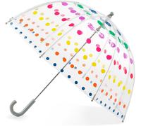 Totes - Ombrello trasparente per bambini con manico facile da impugnare, Pois., Kids - 38" Canopy, Ombrello trasparente a bolle con tettuccio a cupola, design leggero, protezione da vento e pioggia
