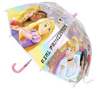 Ombrello a Cupola delle Principesse Disney - Stampa delle Principesse in Colore Rosa - Fabbricato in 100% POE con Struttura in Fibra di Vetro - Prodotto Originale Elaborato in Spagna