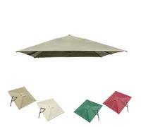 Ombrello a sbalzo quadrato, 3 x 3 m, 8 stecche, copertura di ricambio per ombrellone da piscina, resistente ai raggi UV, per giardino e patio, colore: tortora, parte superiore singola da 3 m