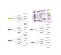 Ombrello Alabama Rig Esca da pesca con 5 braccia e testa girevole per Bass Rig realizzata per la pesca su roccia e ambienti di acqua salata per catturare pesci più grandi (3# colore)