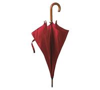 Ombrello Antipioggia Antivento Grande h cm85 Ǿ cm105 Vari Colori Disponibili Idea Regalo Uomo Donna Scatto Automatico Leggero Resistente Impermeabile Manico in Legno Inverno Riparo (Bordeaux)