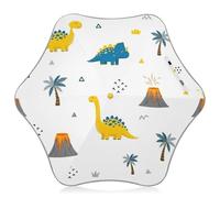 Ombrello antipioggia per bambini con punte arrotondate e simpatici dinosauri, ombrello antivento per bambini 4T-8 Y, tettoia da 88,9 cm