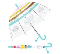 Ombrello - Antivento - Impermeabile - Lungo Trasparente, Ombrello a Bolle Trasparente per Bambini Leggero Robustezza, Ombrello a Cupola per Ragazzi e Ragazze, Ombrello Stitch Bambina Nuvola Blu