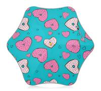 Ombrello antivento per bambini con angoli arrotondati, a forma di cuore, colore: rosa, bianco, blu