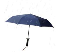 Ombrello automatico, antivento, protezione UV con manico, portatile, ispessito, per uomo e donna, in caso di sole e pioggia, viaggi, attività all'aperto, pendolari, viaggi d'affari, auto, zaino, Blu