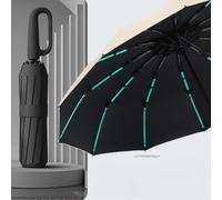 Ombrello automatico antivento resistente, parasole, protezione UV, pieghevole, da uomo, con fibbia, grande ombrellone da pioggia per le donne black-105CM