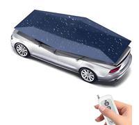 Ombrello automatico per auto, ombrello parasole per auto, tenda retrattile per tetto auto, posto auto coperto pieghevole, ombrello elettrico mobile per auto per protezione auto esterna Blue-4.6m