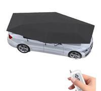 Ombrello automatico per auto, ombrello parasole per auto, tenda retrattile per tetto auto, posto auto coperto pieghevole, ombrello elettrico mobile per auto per protezione auto esterna Black-4.6m