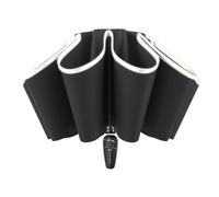 Ombrello automatico pieghevole, ombrello da viaggio compatto, accessorio impermeabile per generi alimentari e viaggi, pieghevole protezione dal sole e dalla pioggia, Nero, verwijzen naar de