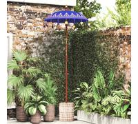 vidaXL Ombrello balinese con base Blu 95 x 95 x 260 cm