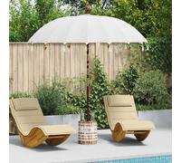 Ombrello balinese con base Crema e Bianco 220 x 220 x 250 cm