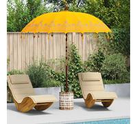 vidaXL Ombrello balinese con base Giallo 215 x 215 x 260 cm