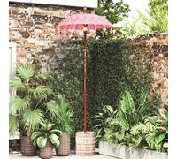 vidaXL Ombrello balinese con base Rosa 95 x 95 x 260 cm