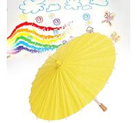 Ombrello Bianco Vuoto per Fai da Te Kit Ombrello Colorato a Olio per Personalizzare l'Ombrello Fai da Te per Progetti Artistici Ombrello Vuoto Fai da Te per (YELLOW)