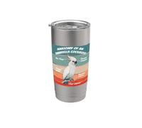 Ombrello Cacatua anatomia pappagallo uccello floof grido Bicchiere termico in acciaio inox doppia parete
