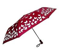 Ombrello Cambia colore Pioggia Acqua Farfalle Pieghevole Automatico Donna Ragazza Diametro 107cm Colore Rosso, rosso, Mediano