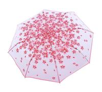 Ombrello Cherry Blossom ombrello trasparente compatto e pieghevole automatico con impugnatura robusta per uomini e donne di tutte le età