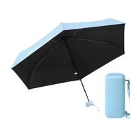 Ombrello Compatto Da Viaggio Protezione UV UPF 50+, Ombrello Pieghevole | Ultra Leggero E Portatile Ombrellino Da Sole E Pioggia Con cajas, Antivento Mini Ombrello Tascabile Per Donne Uomini