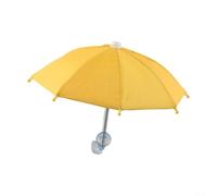 Ombrello compatto trasparente con ventosa per cellulari e auto progettato per proteggere da sole e pioggia durante le attività all'aria aperta (giallo)