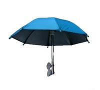 Ombrello compatto trasparente con ventosa per cellulari e auto progettato per proteggere da sole e pioggia durante le attività all'aria aperta (azzurro)