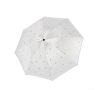 Ombrello con apertura e chiusura automatica, 95 cm, antivento, per sole e pioggia, design compatto per un facile trasporto (bianco automatico)