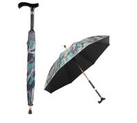 Ombrello con bastone da passeggio, ombrello antiscivolo antivento per esterni, stampella multifunzionale per uomini e donne, perfetto per il turismo cittadino, 83 cm