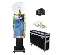 Ombrello con luce morbida, cabina fotografica a specchio magico con touch screen da 32 pollici, macchina fotografica per selfie, con custodia da volo, cabina fotografica con luce RGB per eventi di