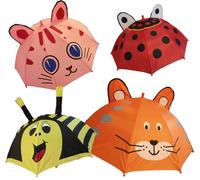 Ombrello con Manico per bambini a forma di animali 3D, apertura maxi automatica
