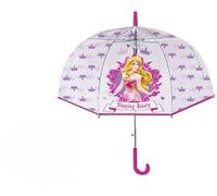Principesse Disney Ombrello A Cupola Trasparente Rosa Con Manico Lungo