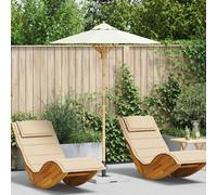 vidaXL Ombrellone da patio esterno bianco crema altezza regolabile resistente ai raggi UV Design pieghevole per una facile conservazione Ideale per balconi e terrazze Grande soluzione di ombreggiatura