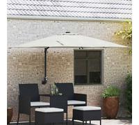 vidaXL Ombrello da giardino Sabbia 248,5 x 247,5 x 160 cm