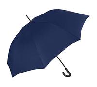 Ombrello da golf, da uomo, ragazzo, grande e resistente al vento, con apertura automatica, lungo ombrello, tinta unita e leggero, con struttura in fibra di vetro, diametro 120 cm, perletti, Blu,