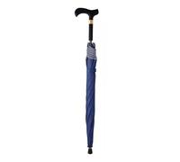 Ombrello da passeggio 2 in 1, leggero, con stampella da viaggio e bastone antivento, portatile, per uomo e donna, per escursioni e attività all'aperto