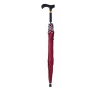 Ombrello da passeggio 2 in 1, leggero, con stampella da viaggio e bastone antivento, portatile, per uomo e donna, per escursioni e attività all'aperto