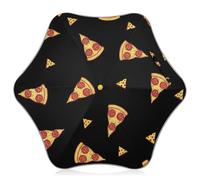 Ombrello da pioggia con punte arrotondate per bambini a forma di pizza con cartoni animati, ombrelli riflettenti per bambini 4T-8 Y, tettoia da 88,9 cm