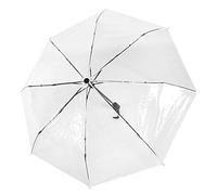 Ombrello da Pioggia Pieghevole Automatico Compatto Trasparente per Uomo, Adolescente, Bambino | Manico in Gomma Antiscivolo