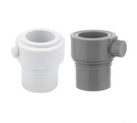 Ombrello da piscina per stabilizzatore per pali da 3,8 e 3,35 cm, resistente alle intemperie, adattatore per palo che si ferma appoggiato sulla terrazza, bianco (bianco + grigio)