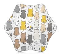 Ombrello da sole e pioggia per bambini con angoli arrotondati antivento riflettente ombrello per pioggia, gatti dei cartoni animati