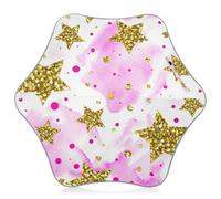 Ombrello da sole e pioggia per bambini con angoli arrotondati resistente al vento, stelle dorate rosa tie dye