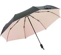 Ombrello da Sole, Pieghevole A Prova di Raggi UV da Viaggio Ultralight 8 Umbrella Stand Ombrello A Tre Pieghe Maniglia Comfort Crema Solare Visiera Parasole Doppio Uso, Pink 1