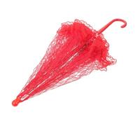Ombrello da Sposa in Pizzo Rosso Vintage per Matrimonio | 1 Pezzo, Struttura in Ferro, Parasole Decorativo, Adatto a Casa e Cerimonie, Stile Romantico