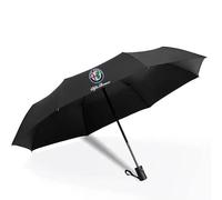 Ombrello da Viaggio Antivento Auto per Alfa Romeo 147 155 156 159 Mito Giulia GT Giulietta Stelvio,Ombrelloni Antivento per Uomini e Donne - Parasole Resistente Compatto,Ombrello Pioggia Pieghevole