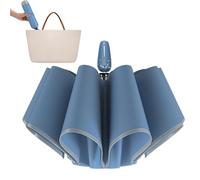 Ombrello del sole, ombrelli per pioggia - Ombrello ombrellone con cinghie riflettenti, strumento automatico di protezione solare, accessori esterni leggeri per spiaggia, golf, campeggio, blu, Se