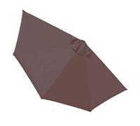 Ombrello di ricambio per ombrellone da 2,7 m, 5 stecche, colore caffè, 300 cm, resistente, per esterni, per patio, tessuto di ricambio