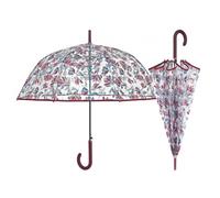 Ombrello Donna Perletti Automatico Parapioggia Cupola Trasparente 61 Foglie